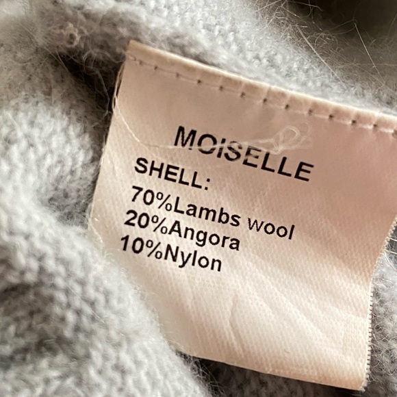 Moiselle Light-blue turtleneck wool Sweater. Women's XS. - Picture 10 of 10